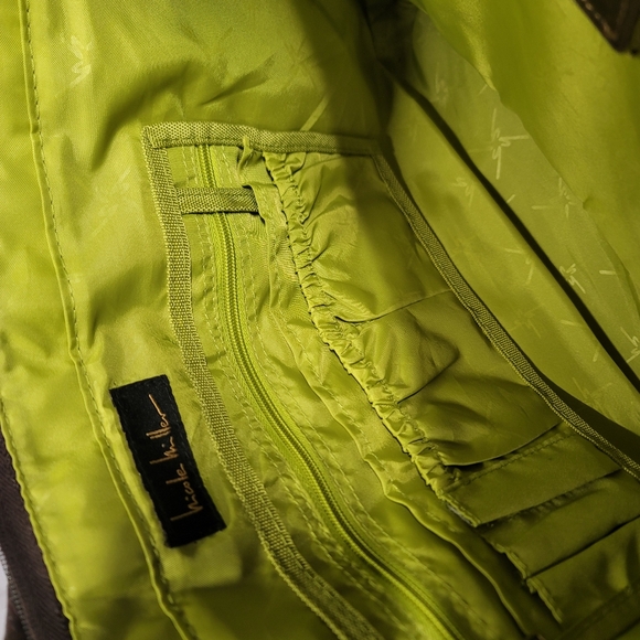 Nicole Miller Paisley Croc Embossed Laptop Tote - Picture 3 of 9